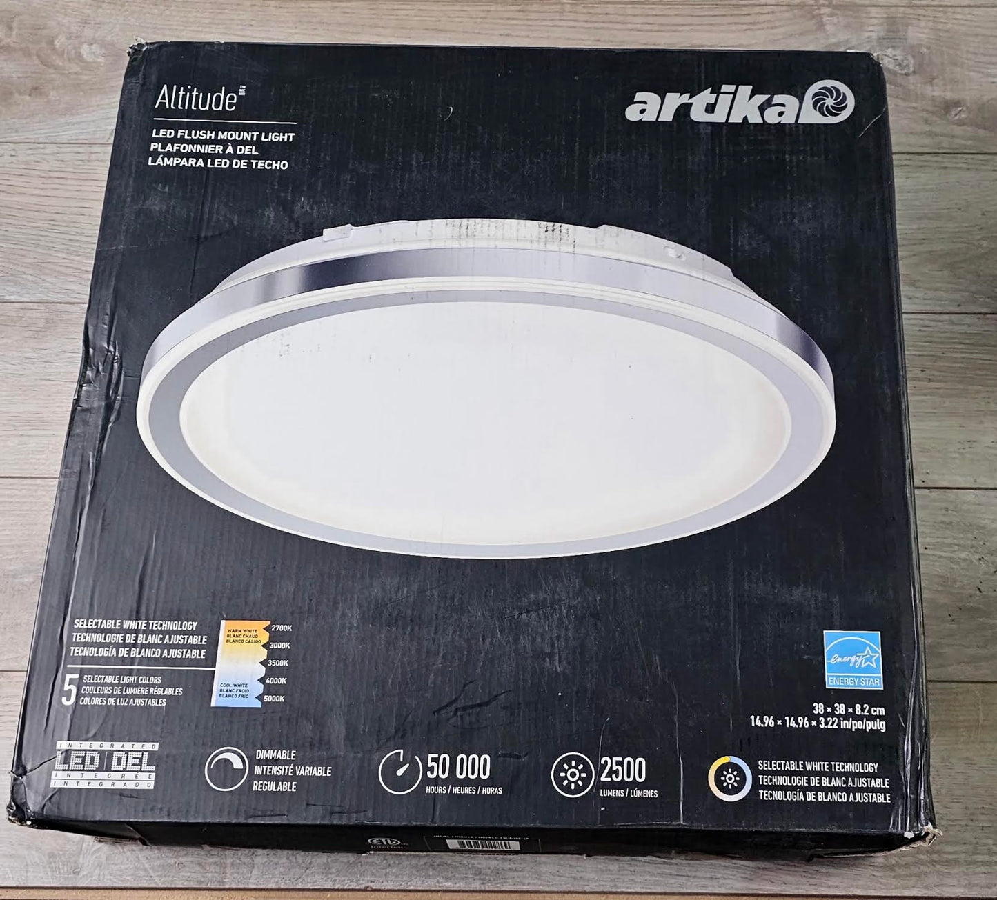 Altitude 15 in. LED modern flush mount light 5 CCT