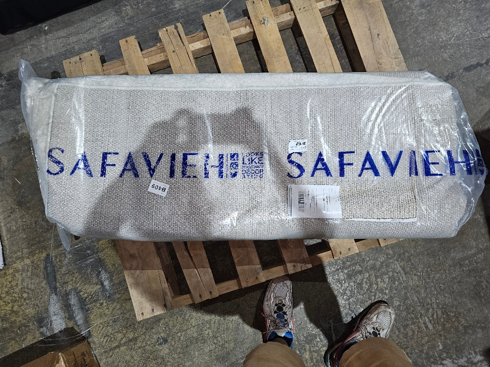 BRAND NEW SAFAVIEH Arizona Shag Collection Area Rug - 9' x 12', Creme, Solid Design, (ASG820A)