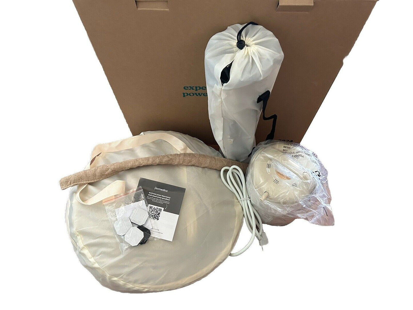 NEW Homedics Saunazen Portable Steam Sauna - Cream
