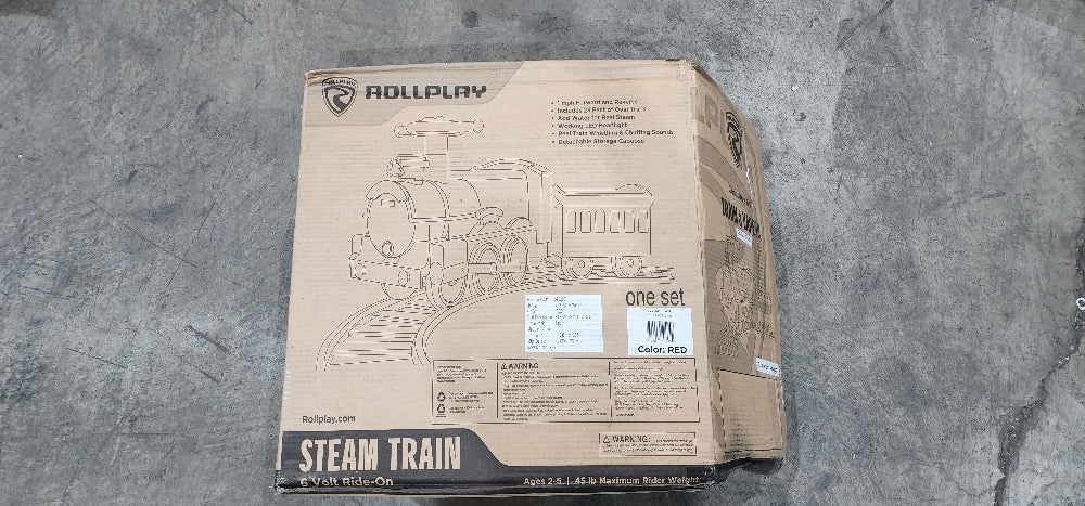 Rollplay 6V Steam Train Ride-On - Red/Black