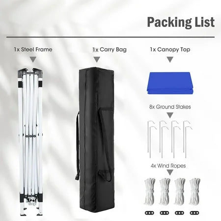 GVDV 10x10 ft Easy Pop up Canopy Tent