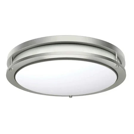 Energetic Lighting 14 LED Flush Mount Light Fixture, Brushed Nickel