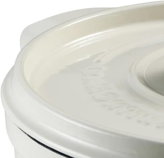 Trmontina 4-Quart and 6-Quart Enameled Cast Iron Round Dutch Ovens, 2-Pack (White)
