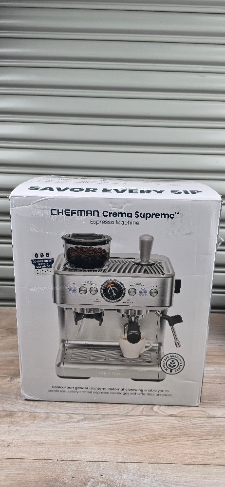 Chefman Crema Espresso Machine with Grinder