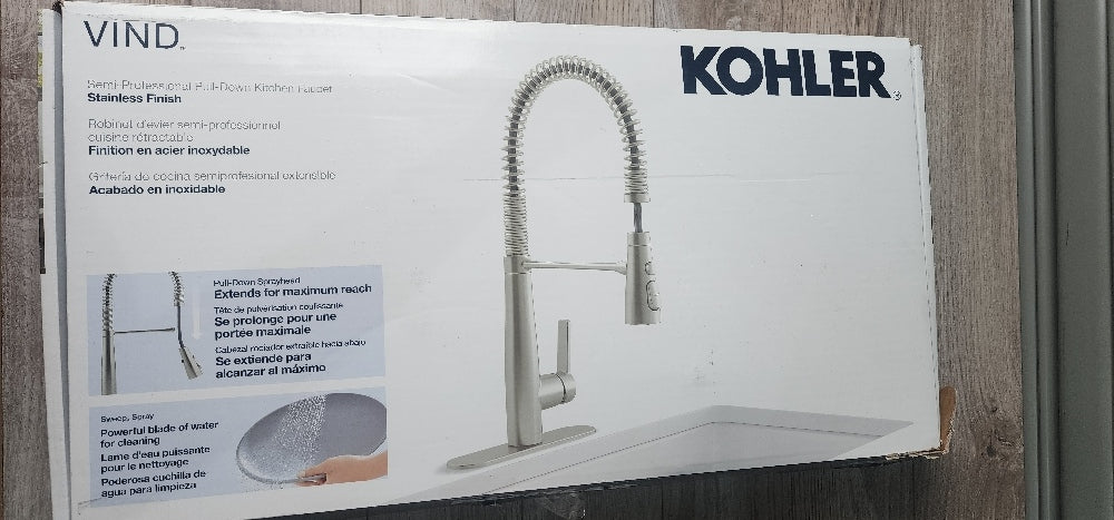 Kohler Vind Semi-Professional Pull-Down Kitchen Sink Faucet