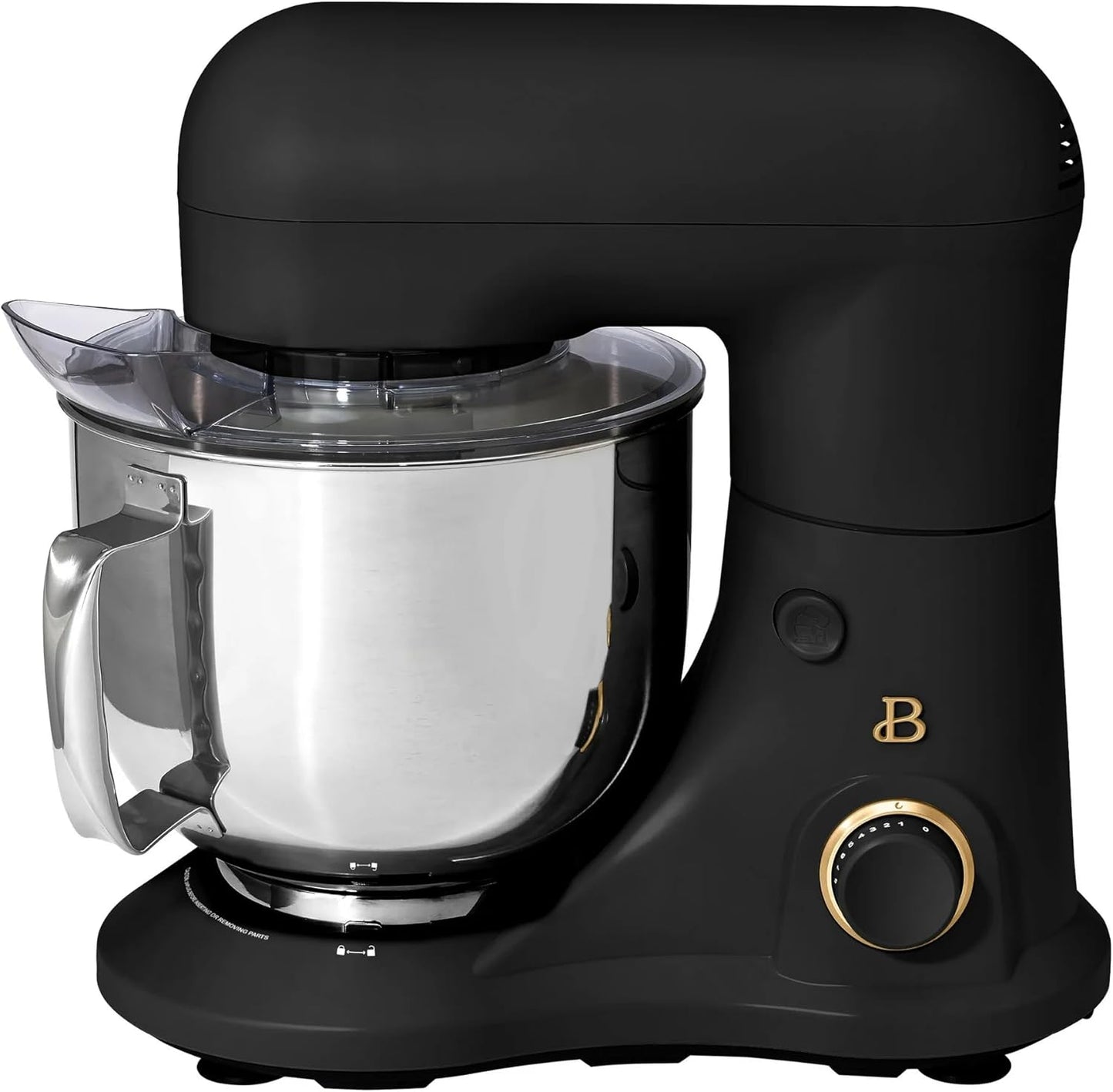 Beautiful 5.3 QT Stand Mixer w/Tilt-Head Design, Stainless Bowl, 300-Watt Power, 12-Speed Control, Includes Beater, Dough Hook, Whisk, Splash Shield (Black Sesame)