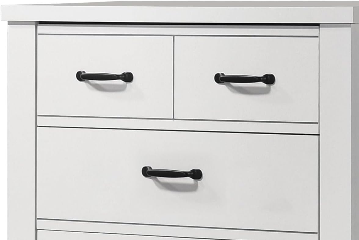 Cassini White 5-Drawer Chest