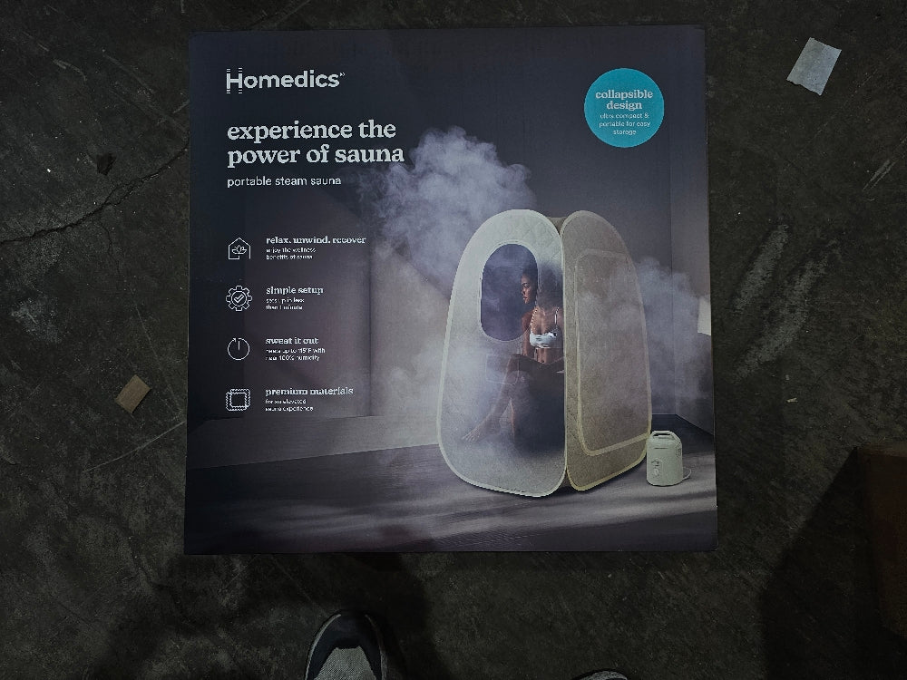 NEW Homedics Saunazen Portable Steam Sauna - Cream