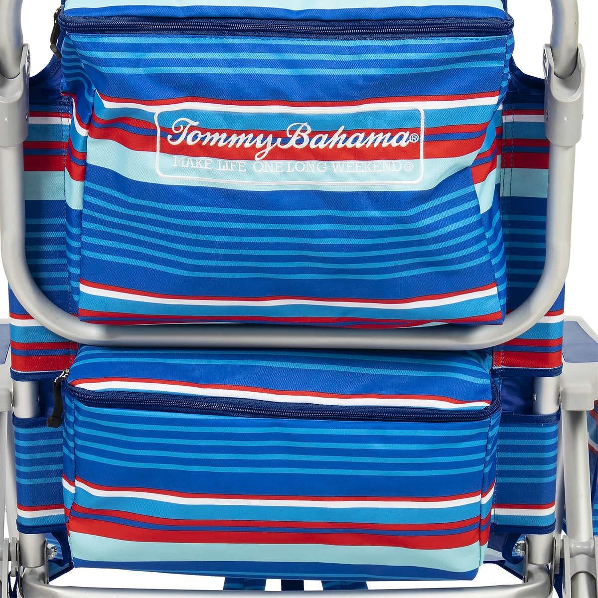 Tommy Bahama 5 Position Beach Chair (Blue Stripes)