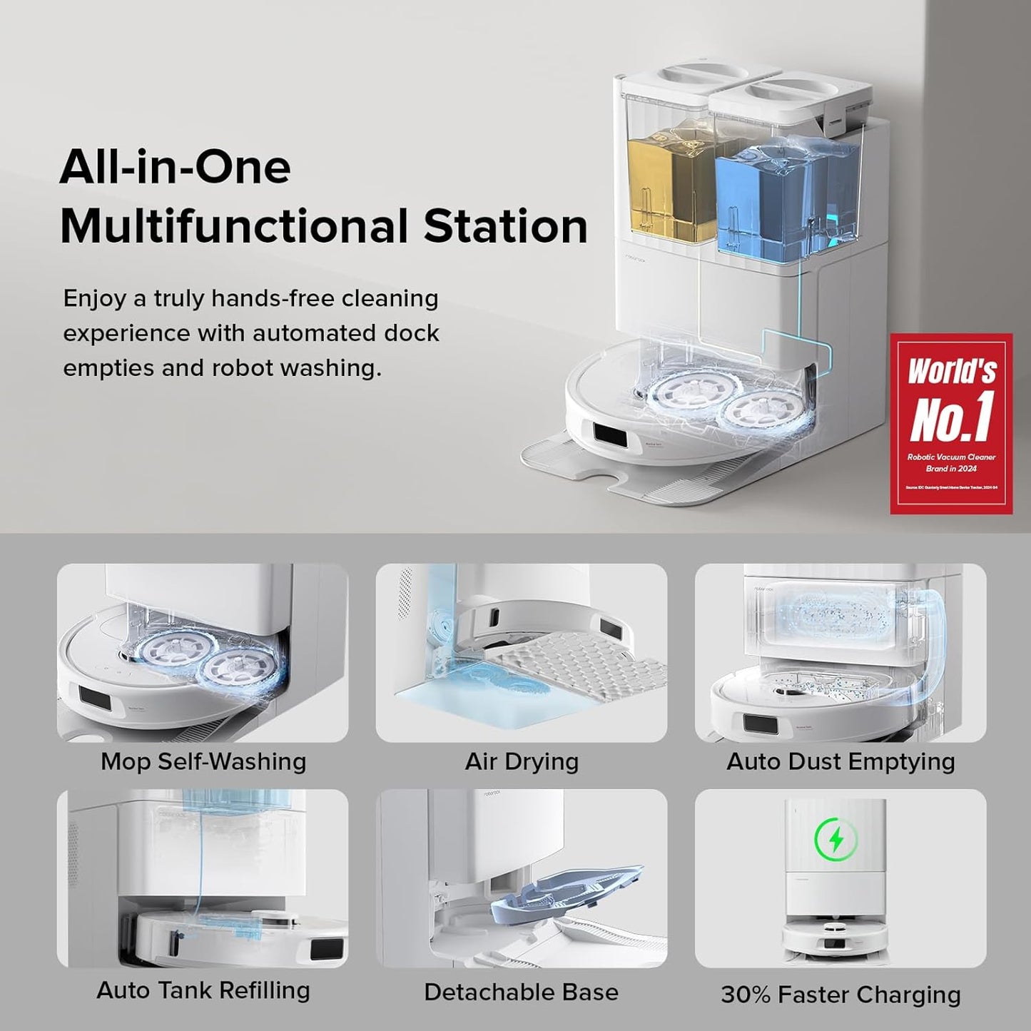 roborock Qrevo Robot Vacuum & Mop, 8000Pa