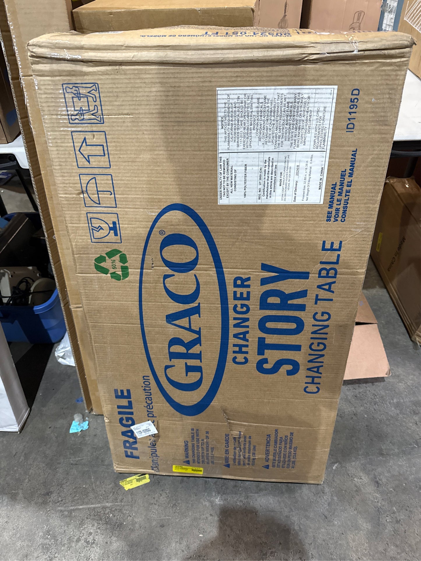 Graco Story Changing Table with Water-Resistant Changing Pad