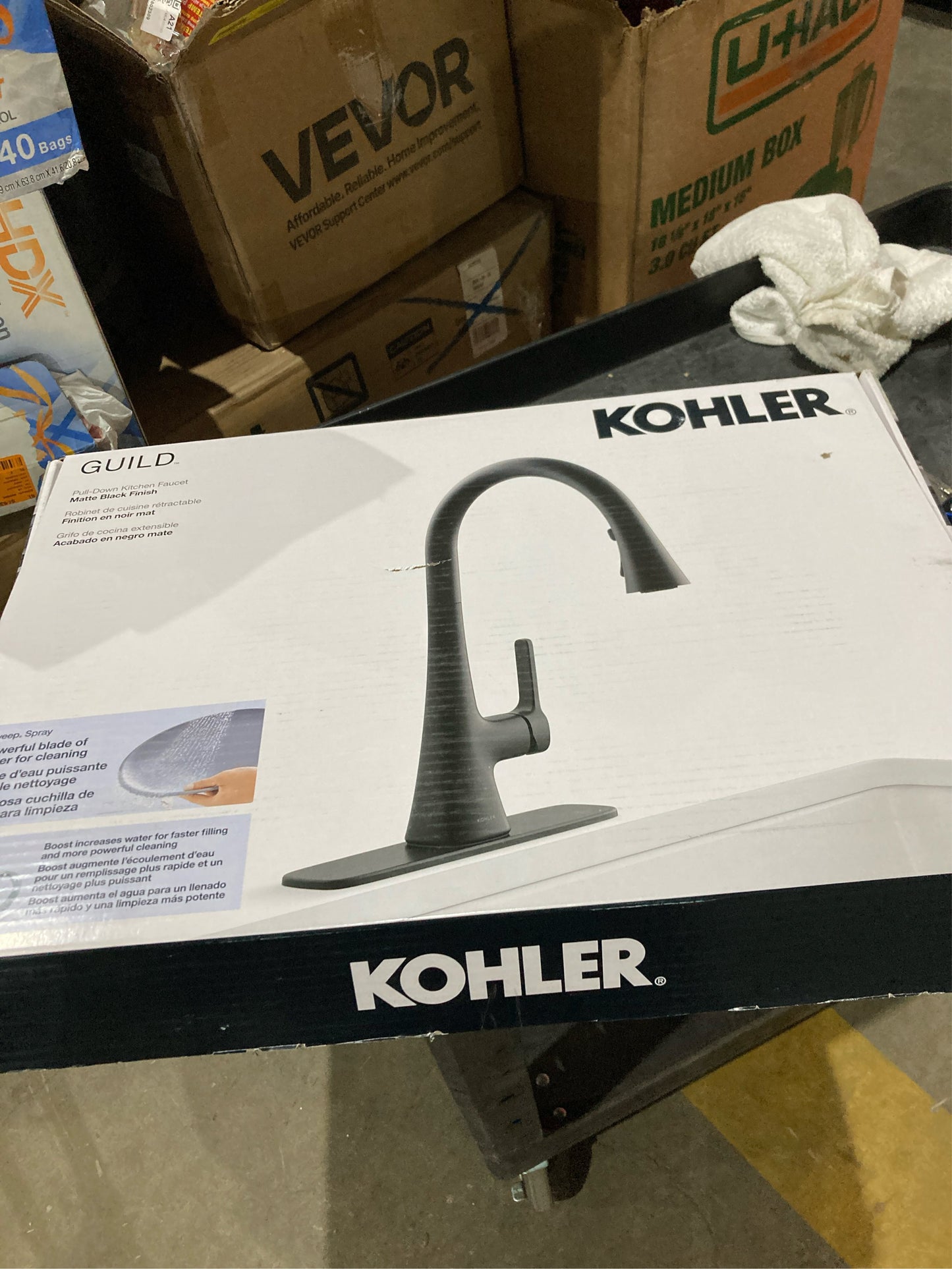 Kohler Guild Pull-down Kitchen Sink Faucet with Three-function Sprayhead