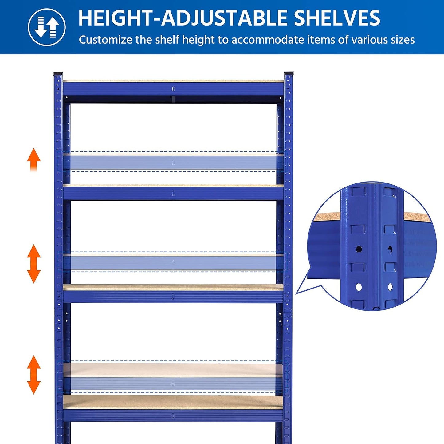 Yaheetech 5 Tier Shelf 35.5″L×12″W×71″H