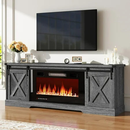 Farmhouse TV Stand w/ 36” Fireplace