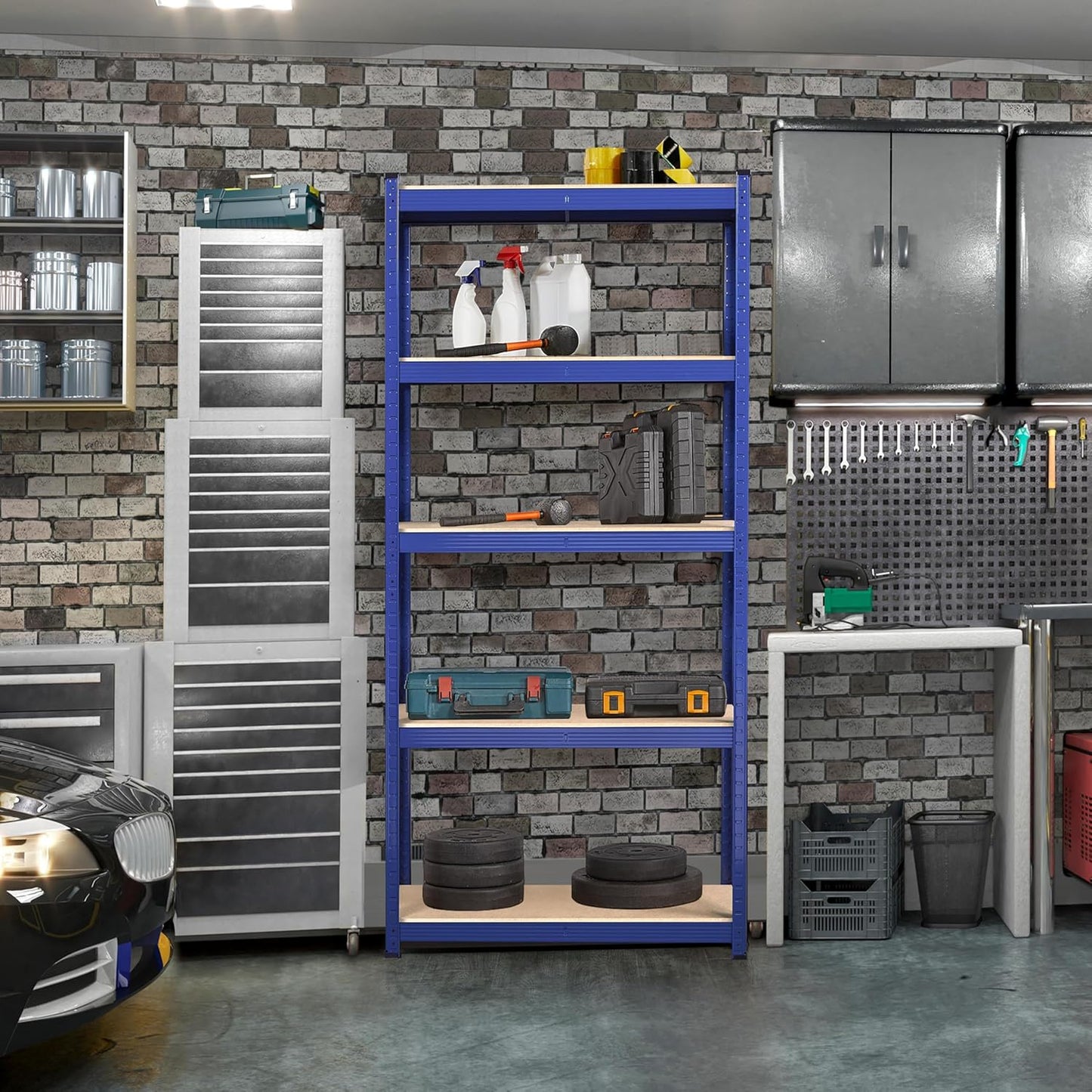 Yaheetech 5 Tier Shelf 35.5″L×12″W×71″H
