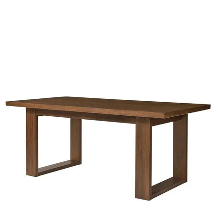 NEW Better Homes & Gardens Ezra Collection Rectangular Double Pedestal Dining Table, 72 in, Walnut