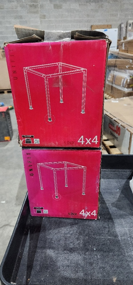 2-PACK LINX 4 in. UniFit Black Post Base & Bracket 4x4