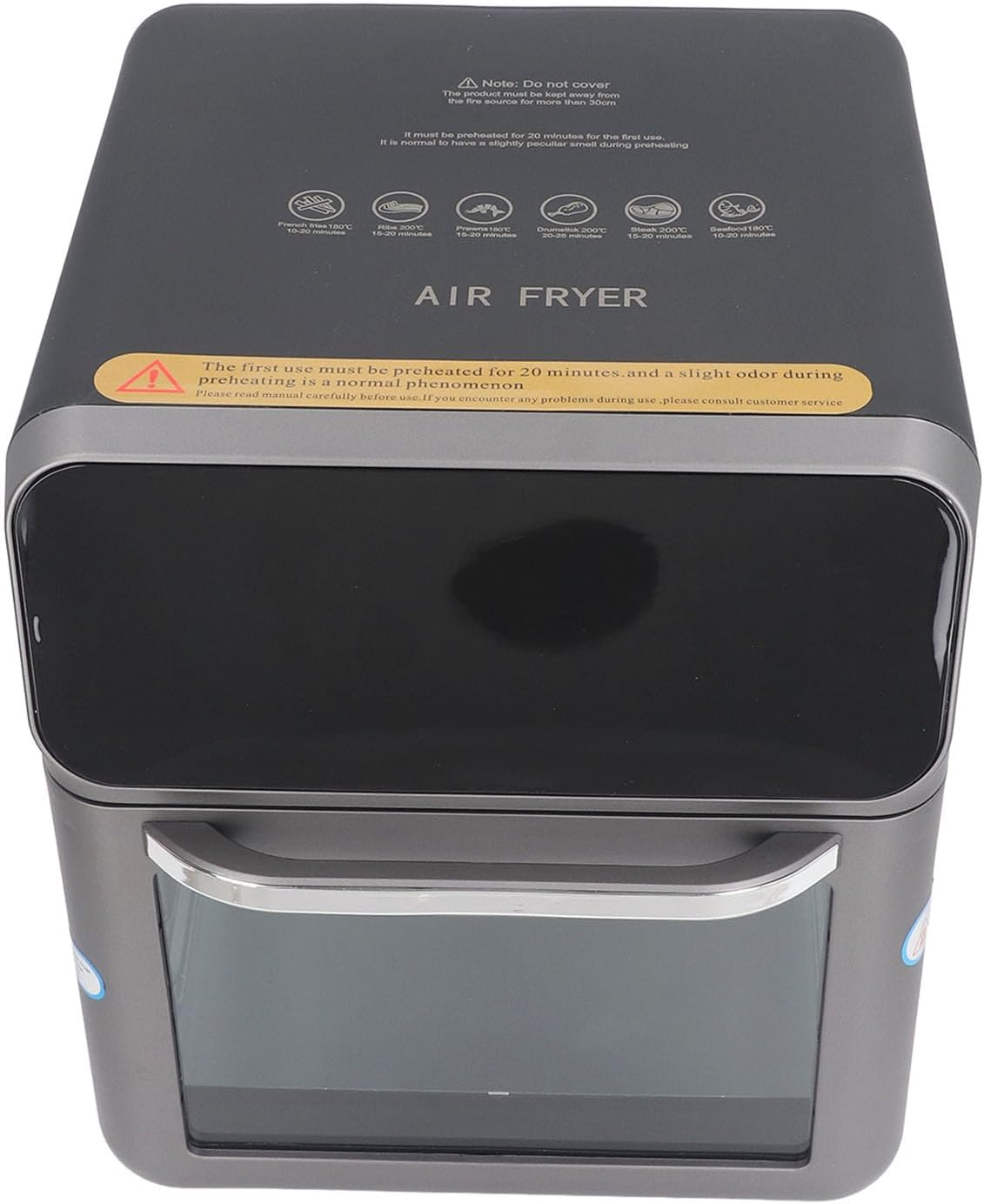 Small Fryer Oven, Auto Power Off Touchscreen Control Oil Electric Fryer 1350W 10L Capacity Full Automatic for Home (US Plug 110V), Generics8tgka42bq-11