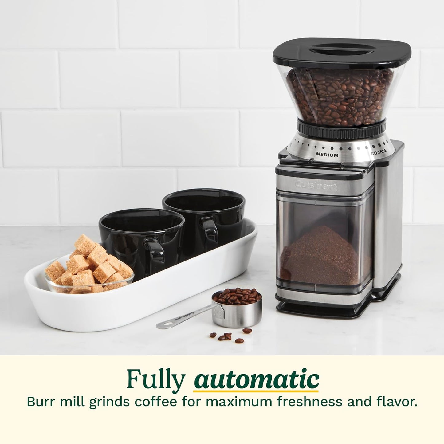 CUISINART Coffee Grinder, Electric Burr One-Touch Automatic Grinder with18-Position