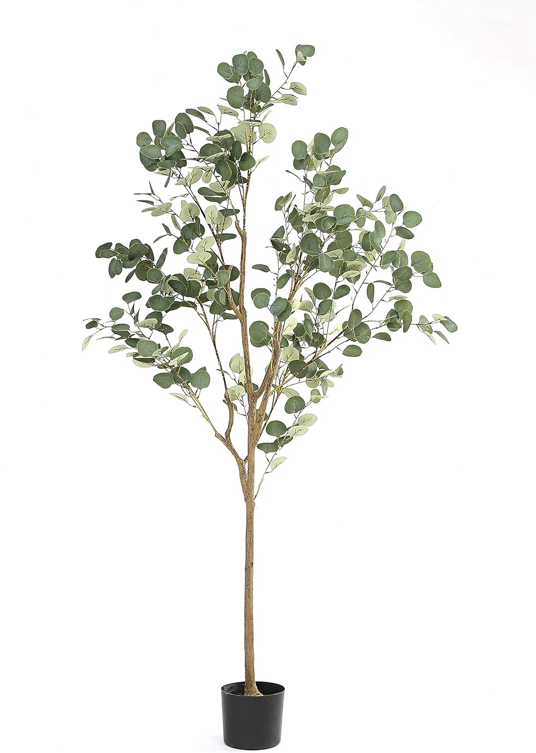 Artificial Tree Plant Eucalyptus Tree 6FT Tall, Modern Large Fake Plant Decor in Pot
