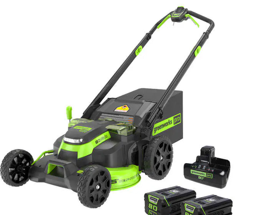80V 25" Cordless Battery Brushless Dual Blade Self-Propelled Mower