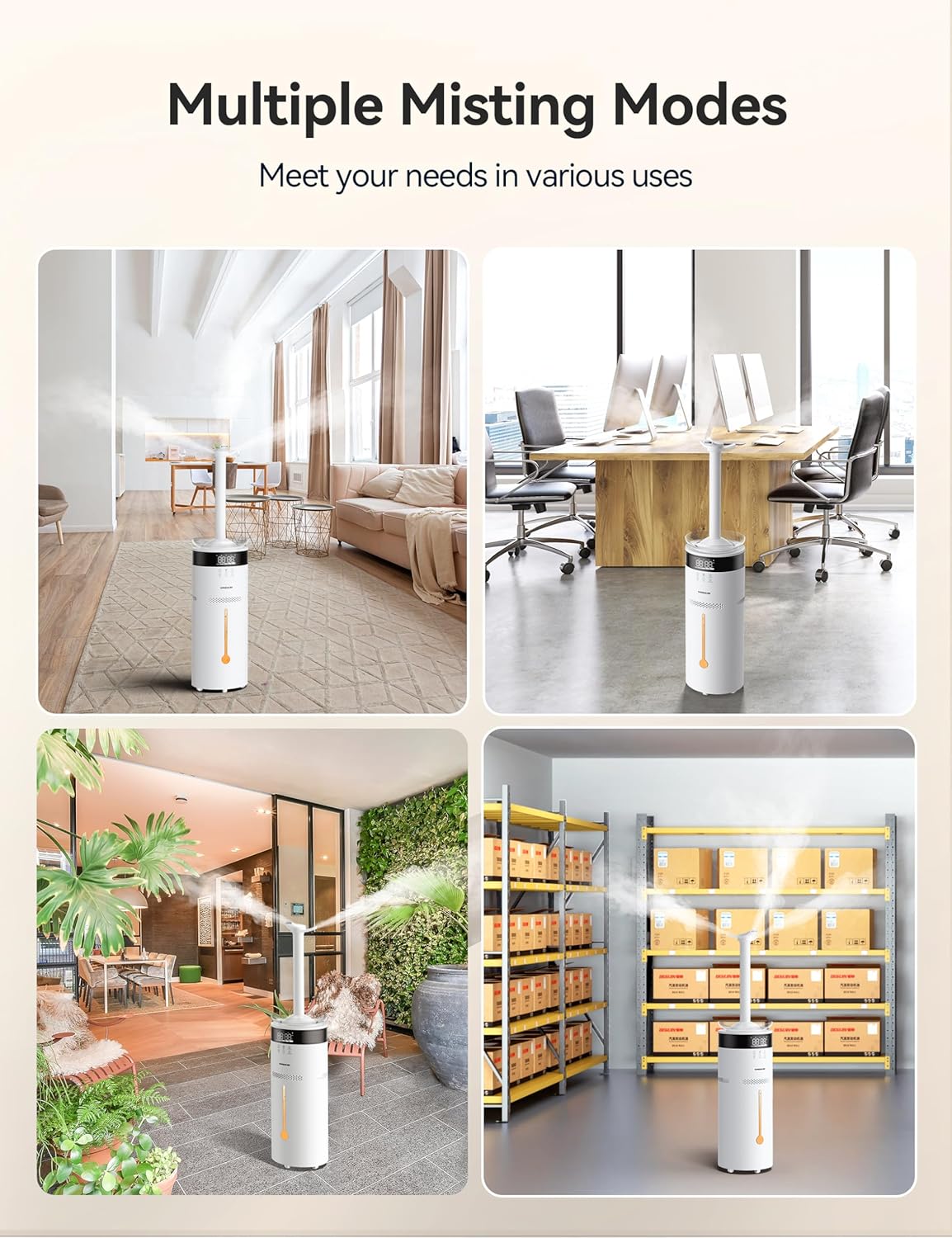 VAGKRI Humidifiers for Large Room, 18L Ultrasonic Cool Mist Humidifier