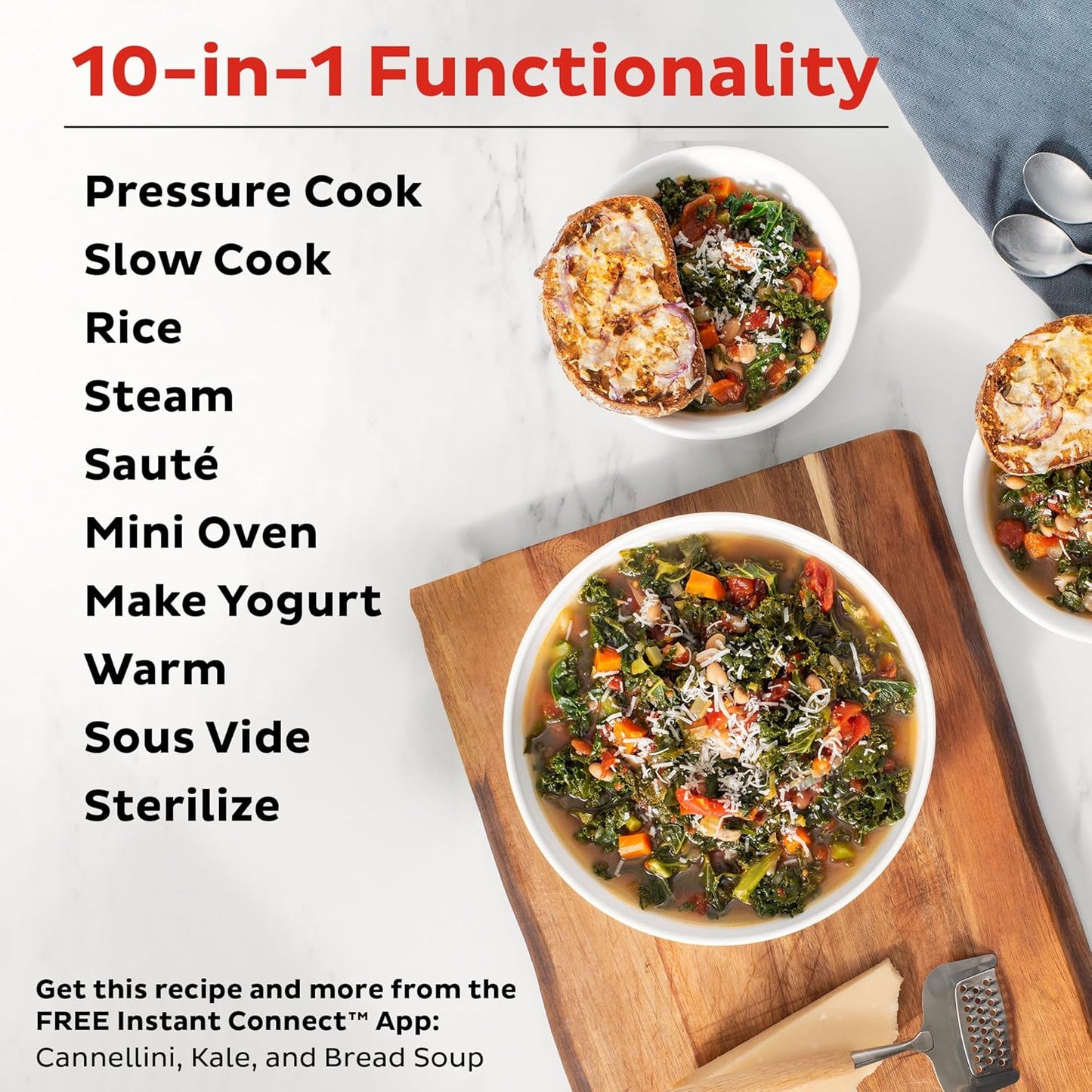 Instant Pot Pro 10-in-1 Pressure Cooker, Slow Cooker, Rice/Grain Cooker, Steamer,