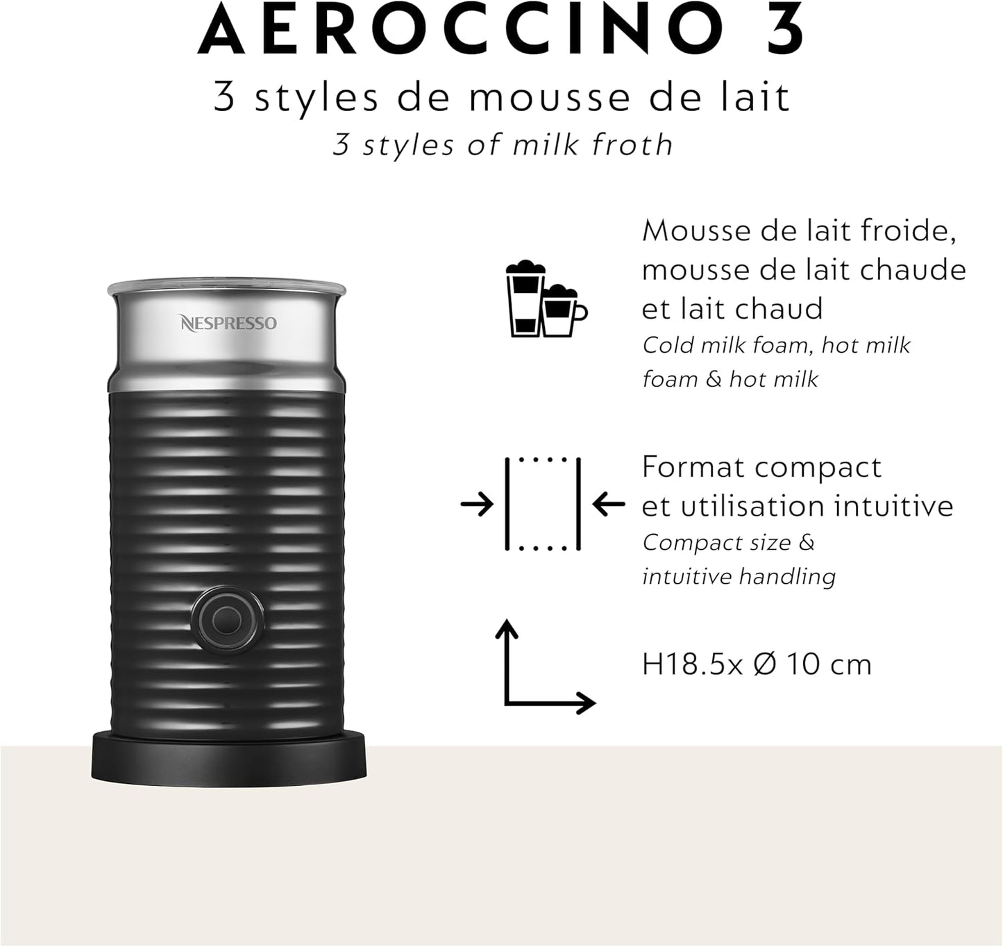 Nespresso Vertuo Next Premium Coffee and Espresso Maker by Breville with Aeroccino Milk Frother