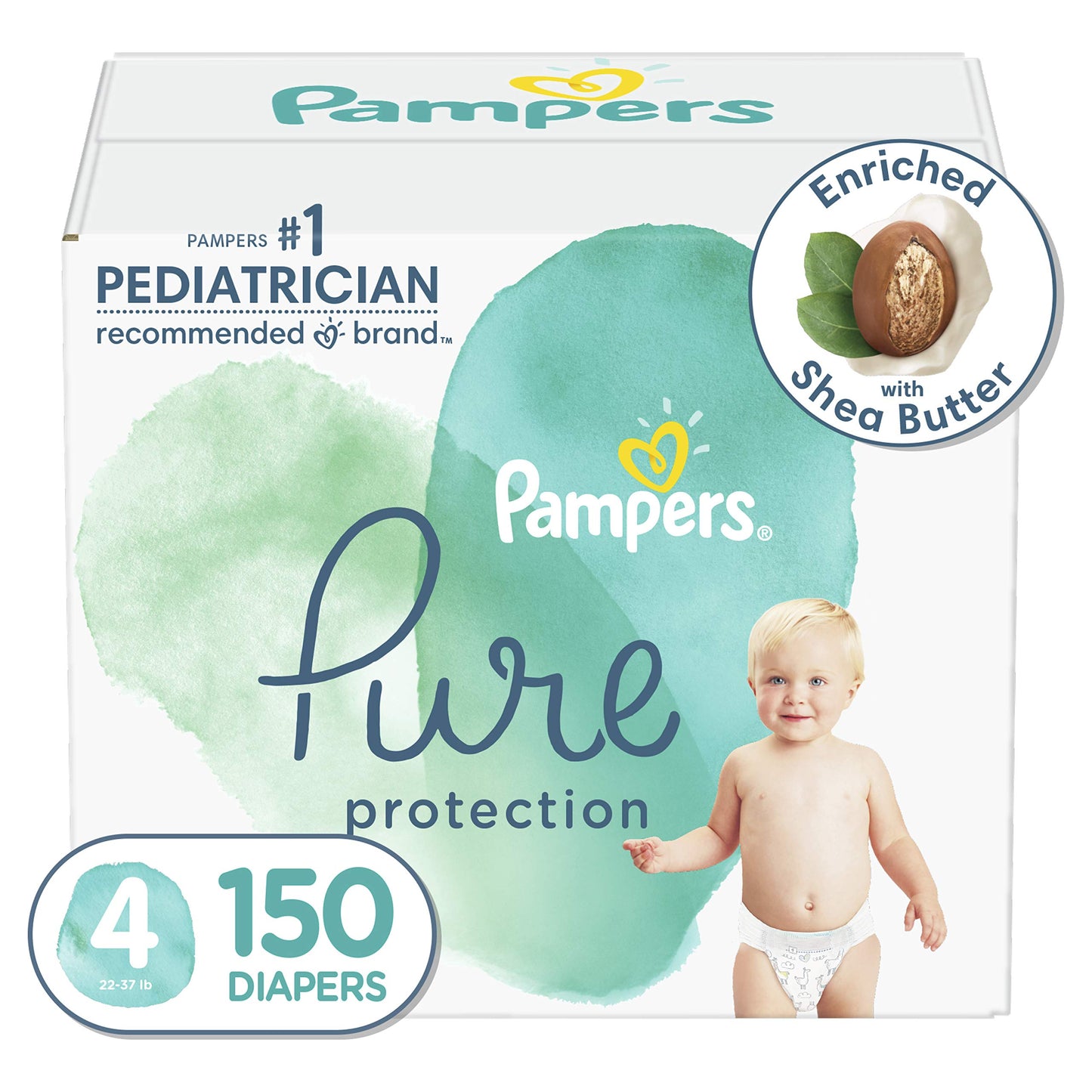 Pampers Pure Diapers Size 4, 150 Count (Select for More Options)