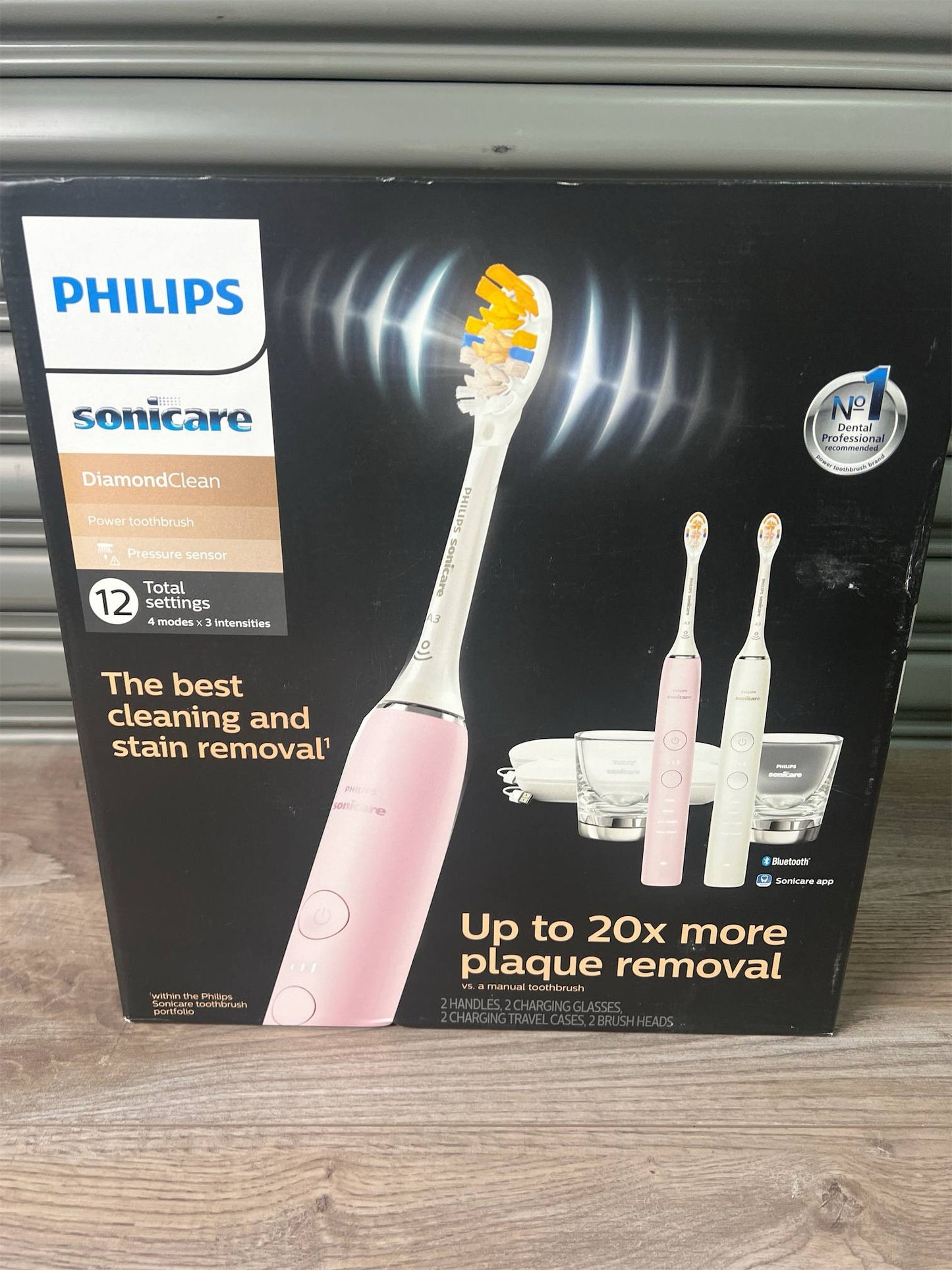 Philips Sonicare DiamondClean 9000 Connected Rechargeable Electric Power Toothbrush, 2-Pack,