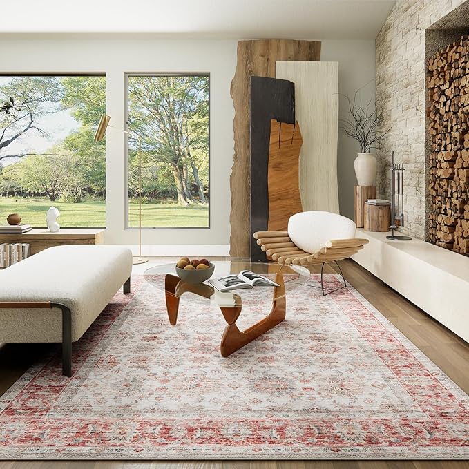 9x12 Area Rugs for Bedroom,Non-Slip Backing 9×12 Washable Rugs