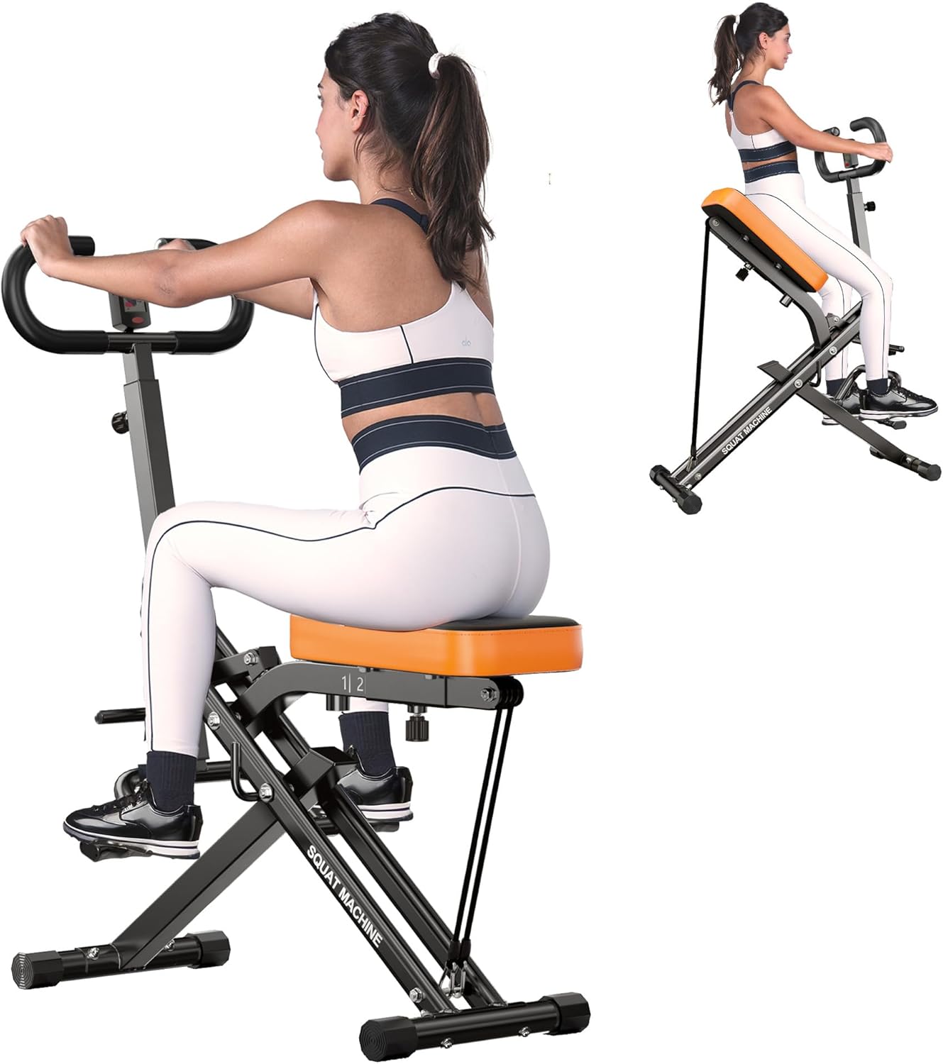SogesHome Squat & Rowing Machine - Foldable Home Fitness Machine