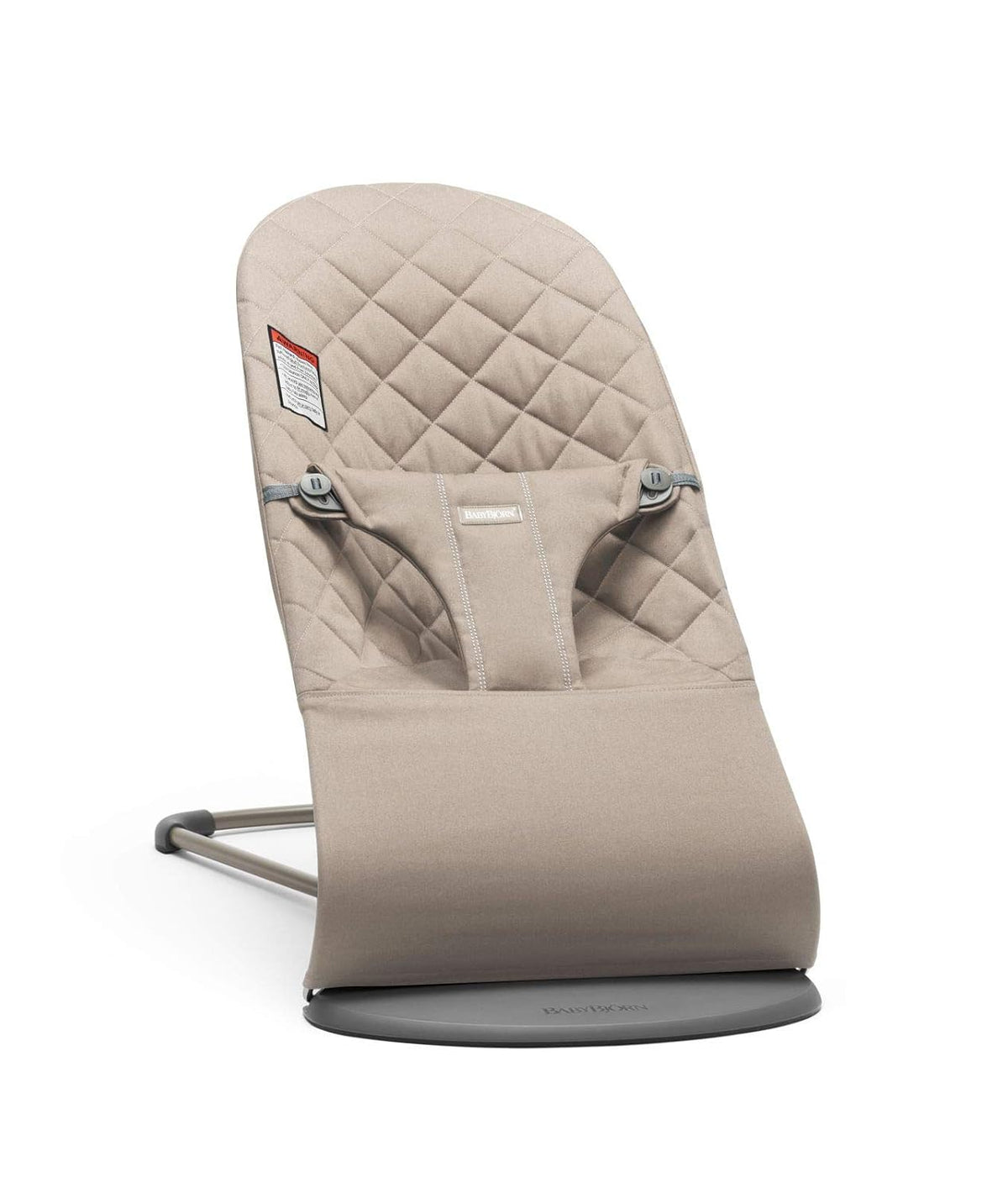 BabyBjörn Bouncer Bliss, Sand Gray, Woven, Classic Quilt | 2-in-1 Adjustable Baby Bouncer Seat and Toddler Chair