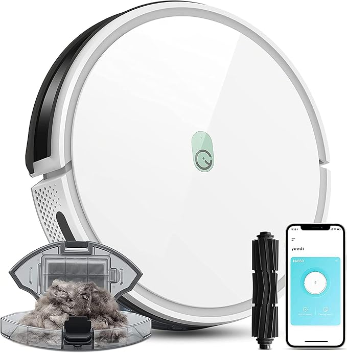 Yeedi k650 Robot Vacuum, with 2000Pa Wi-Fi Robotic Vacuum Cleaner