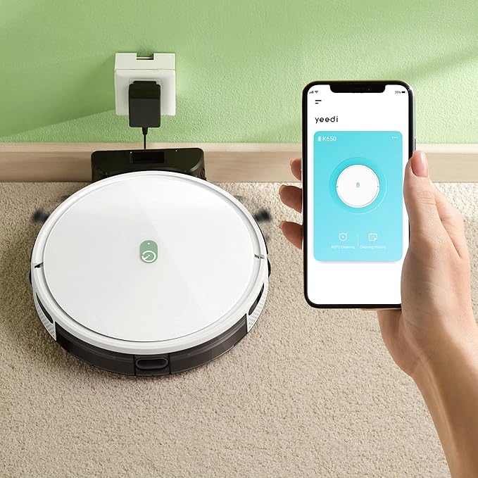 Yeedi k650 Robot Vacuum, with 2000Pa Wi-Fi Robotic Vacuum Cleaner