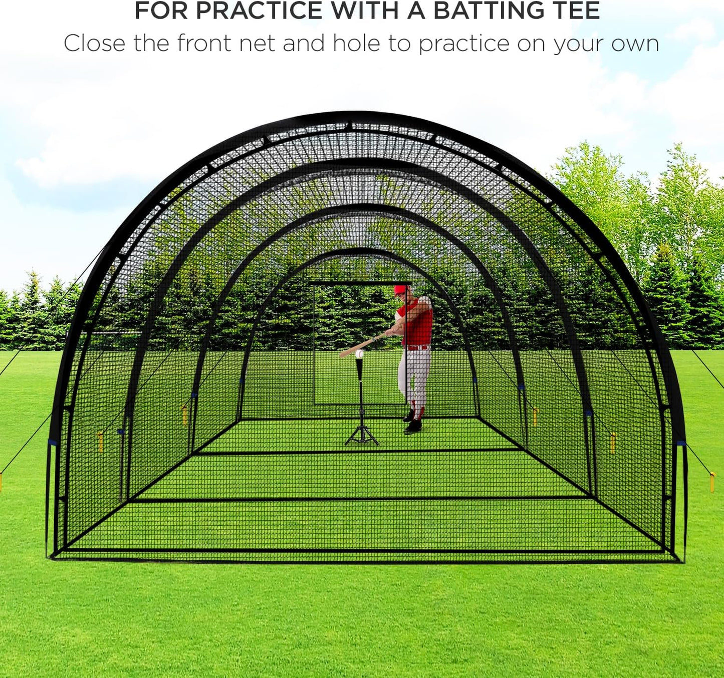 Baseball Batting Cage Net Batting Cages for Backyard Portable Baseball and Softball Batting Cages