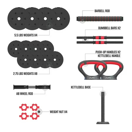 FitRx Smartbell 5-in-1 Adjustable Dumbbell, 45 lb