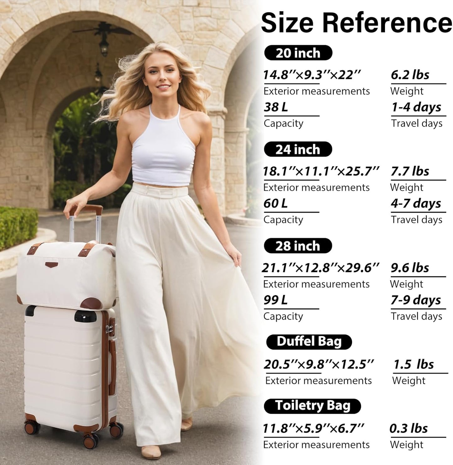 Coolife Luggage Set Suitcase 3 Piece Luggage Set Carry On Travel Luggage TSA Lock Spinner Wheels Aluminum Corner Protectors Hard Shell Lightweight Luggage Set