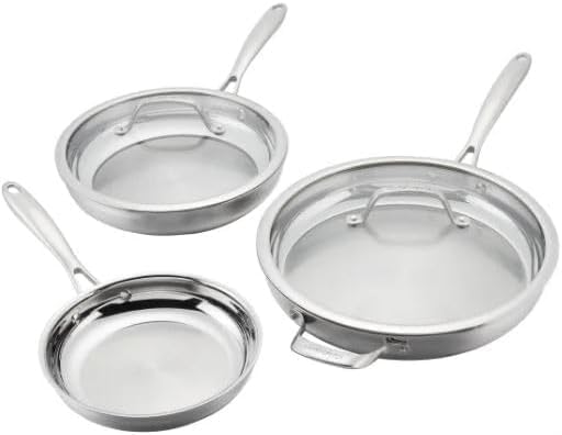 Cuisinart Tri-Ply Clad Stainless Steel 5-piece Skillet Set