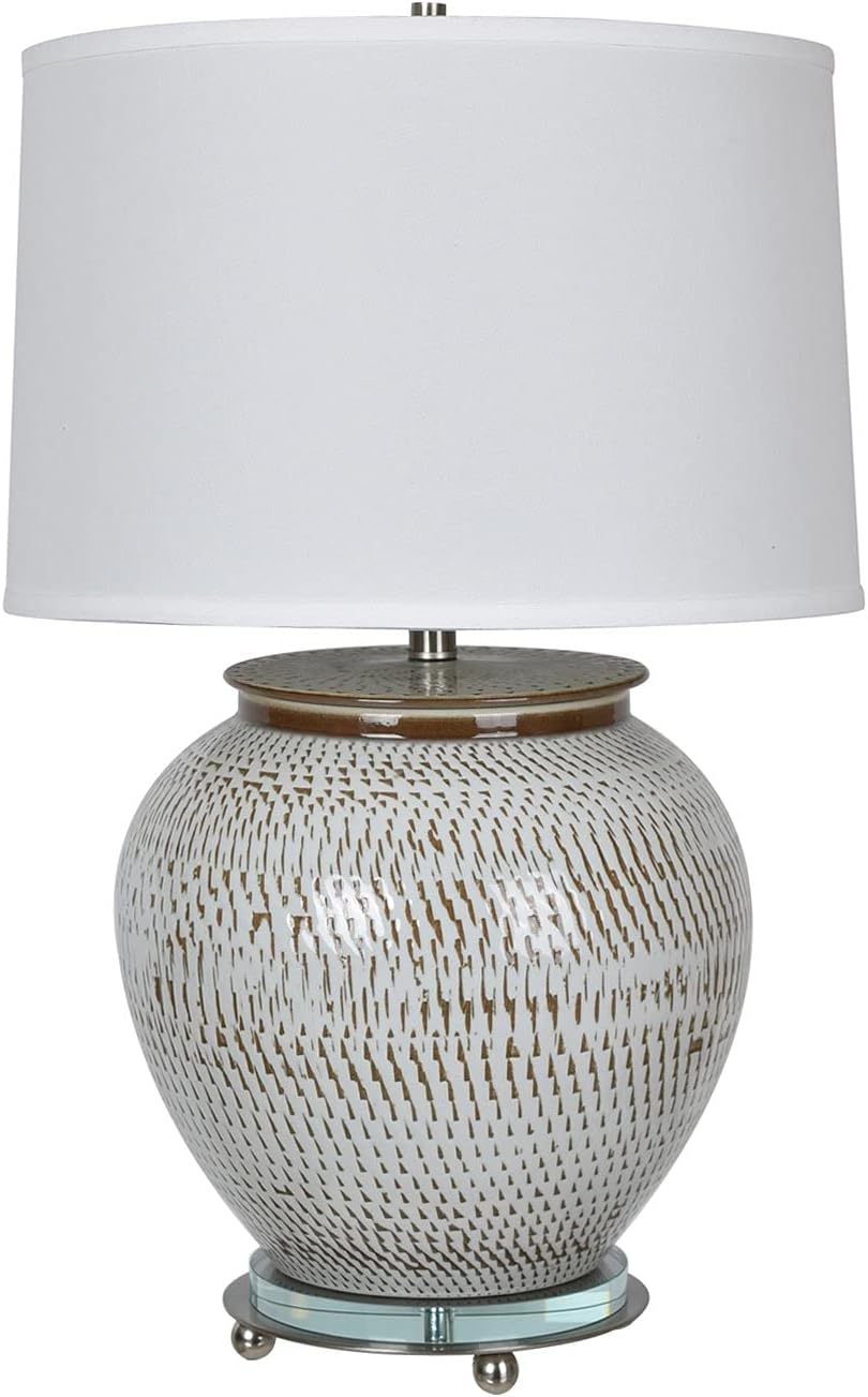 Crestview Collection CVAZP008 Lise Table Lamp Lighting, White