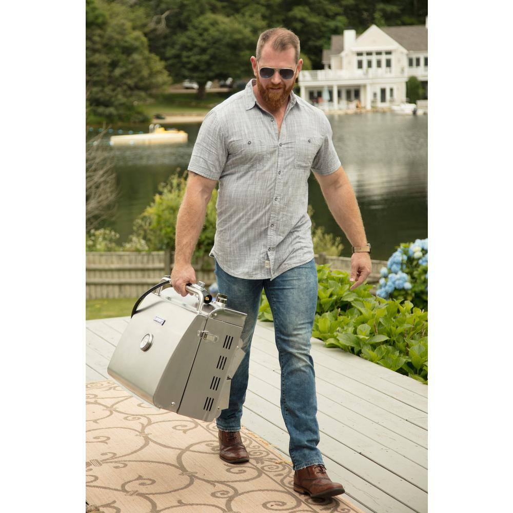 Portable Propane Tabletop Grill in Stainless Steel