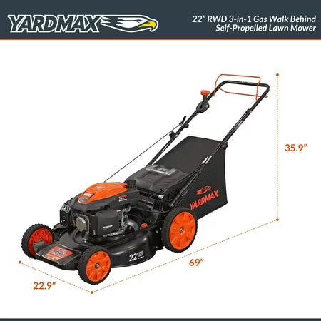 Yard Max 22-in. 201cc SELECT PACE Mower