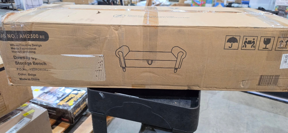 51.5" Storage Ottoman Bench, End-of-Bed Storage