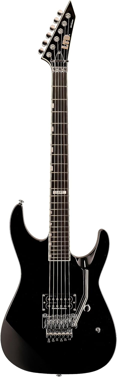 ESP 6 String LTD M-1 Custom ’87 Electric Guitar, Black, Right, (LM1CTM87BLK)