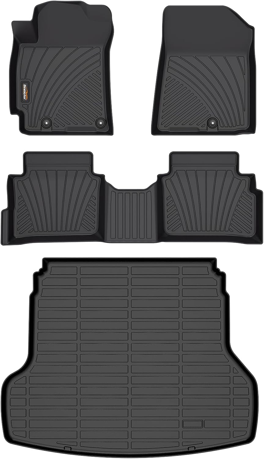Binmotor-Floor Mats Cargo Liner Set for Kia Forte 2024 2023 2022-2019, All Weather Mats