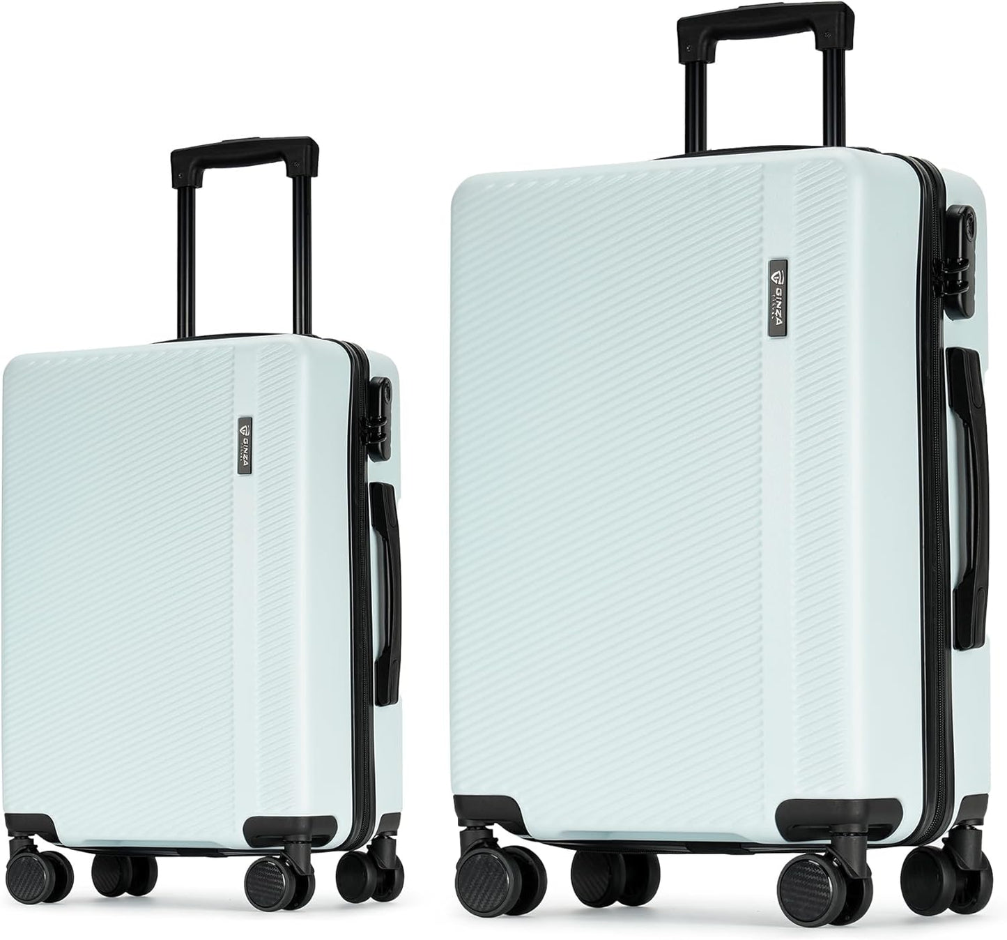 Luggage Sets 2 Piece,Hardshell Luggage Sets with Spinner Wheels,Suitcases with Wheels,Light Blue, OD-Z2020