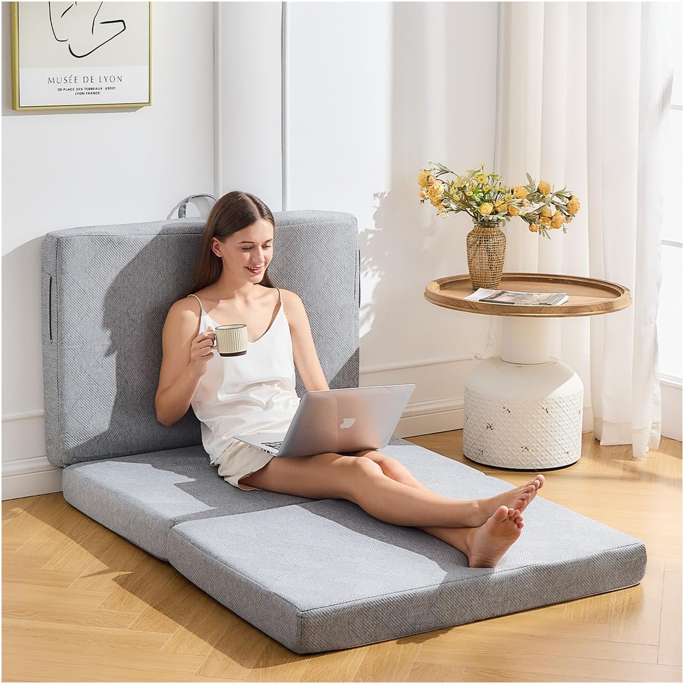 Trifold Mattress Queen,4 Inch Foldable Mattress Queen,Folding Mattress Queen