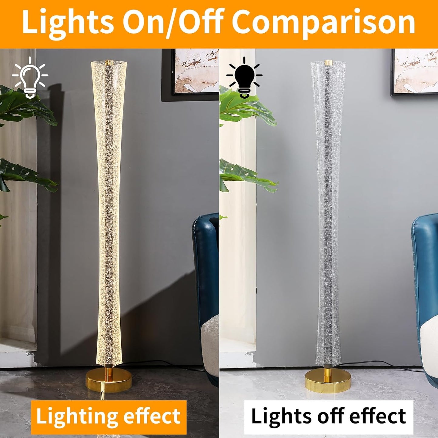 Floor Lamp with White Glass Lampshade