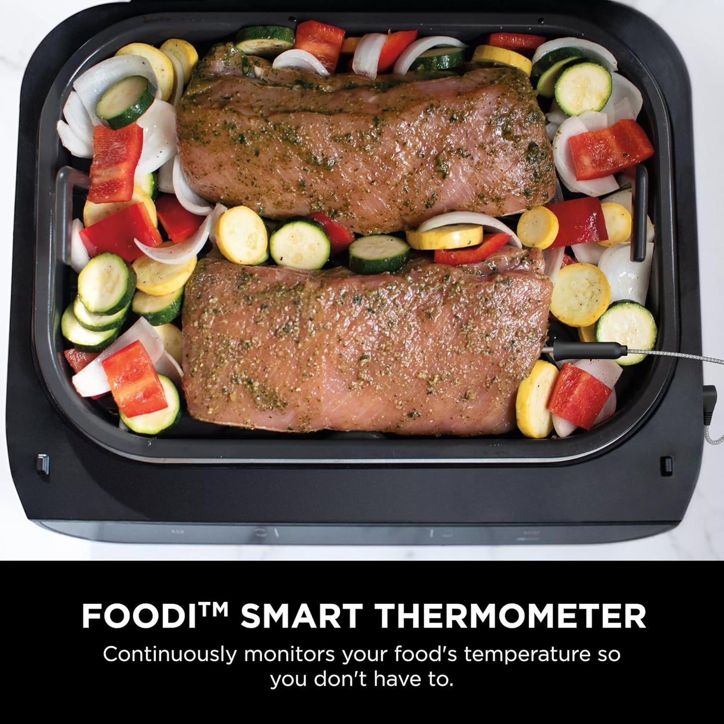 Ninja Indoor Grill, Foodi Smart XL 6-in-1 Indoor Grill with Air Fry, Roast, Bake, Broil & Dehydrate