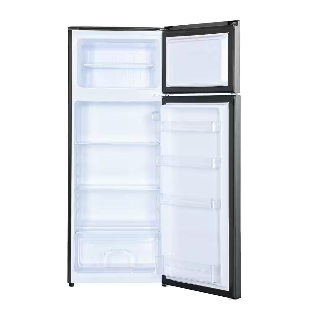 7.3 cu. ft. 2-Door Mini Fridge in Platinum Steel with Freezer